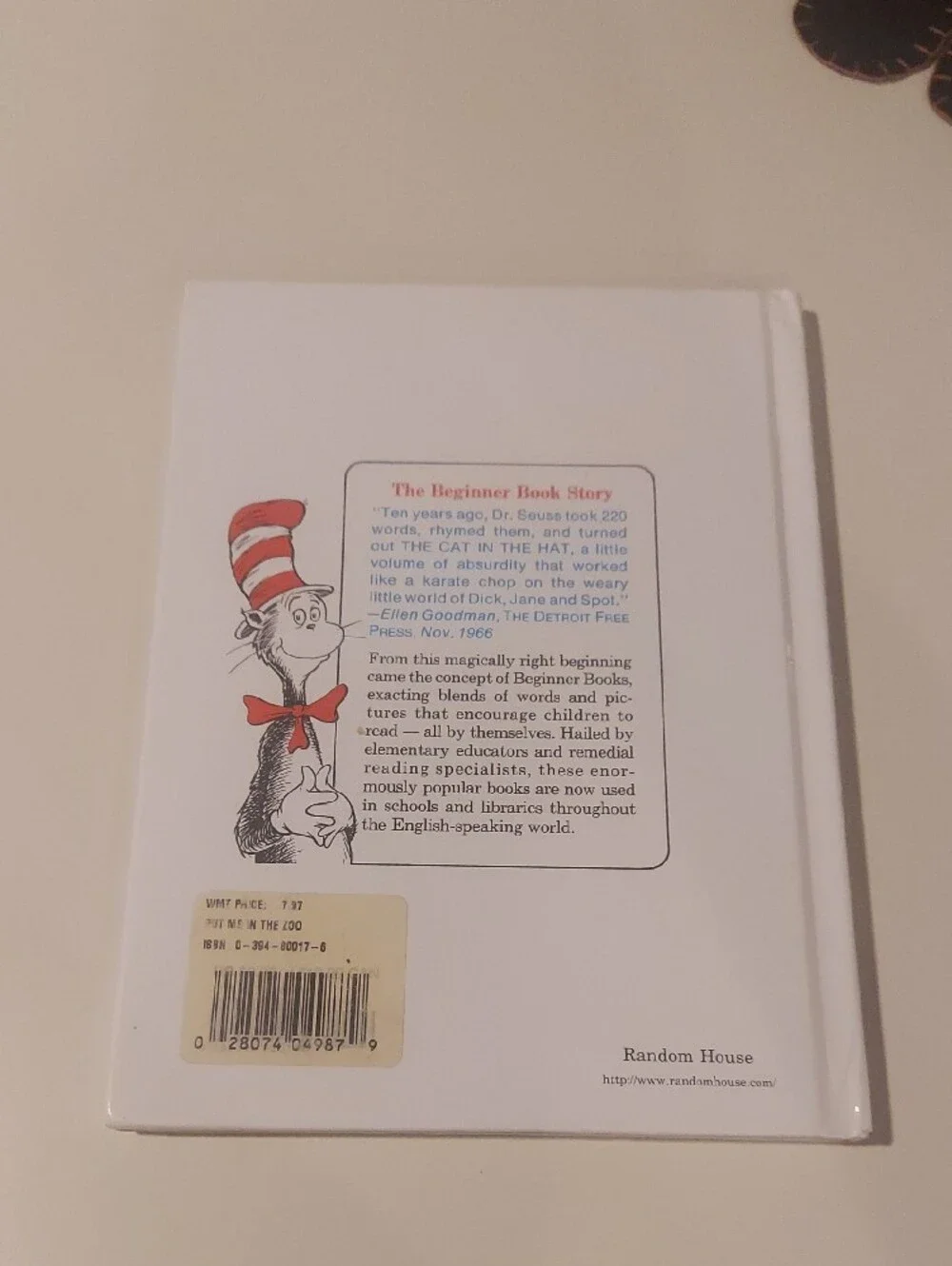 Put Me in the Zoo by Robert Lopshire Hardcover Edition